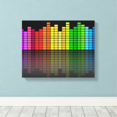 Farbenfrohe Musikauszeichnung mit Rücksicht auf di Leinwanddruck (Insitu (Holzboden))