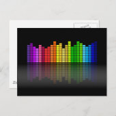 Farbenfrohe Musikauszeichnung mit Rücksicht auf di Postkarte (Vorne/Hinten)