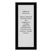 Farbenfrohe Musikauszeichnung mit Rücksicht auf di Werbekarte (Hinten)