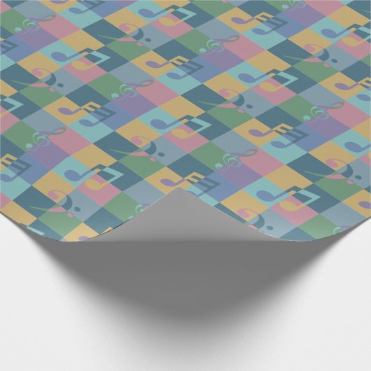 Farbenfrohe Musikereignisse Abstrakte Kunst Geschenkpapier (Ecke)