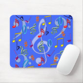 Farbenfrohe Musikernotes Mousepad II (Mit Mouse)