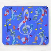 Farbenfrohe Musikernotes Mousepad II (Vorne)