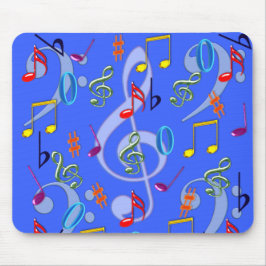 Farbenfrohe Musikernotes Mousepad II