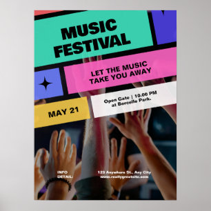 Farbenfrohe Musikfestspiele der Modernen Musik, Mu Poster