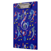 Farbenfrohe Musikhinweise Zwischenablage Klemmbrett (Links)