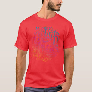 farbenfrohe Musikinstrumente lustig T-Shirt