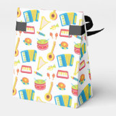 Farbenfrohe Musikinstrumente Muster für Kinder Geschenkschachtel (Rückseite)