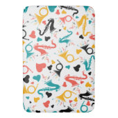 Farbenfrohe Musikinstrumente Note & Herz Muster Badematte (Vorderseite Vertikal)