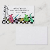 Farbenfrohe Musikinstrumente Visitenkarte (Vorne/Hinten)