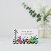 Farbenfrohe Musikinstrumente Visitenkarte (Stehend Vorderseite)