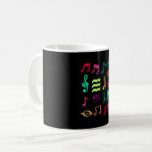 Farbenfrohe Musiklehrerin und Musiklehrerin Kaffeetasse (Vorderseite Links)