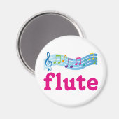 Farbenfrohe Musikmitarbeiter Flute Design Geschenk Magnet (Vorderseite/Rückseite)