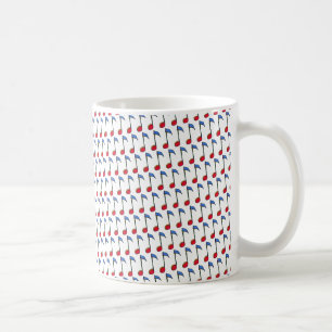 farbenfrohe Musiknote Kaffeetasse
