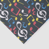 Farbenfrohe Musiknote Mustermusiker Seidenpapier (Ausschnitt)