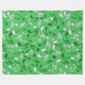 Farbenfrohe Musiknoten Fleece Blanket (Vorderseite (Horizontal))