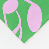 Farbenfrohe Musiknoten Fleece Blanket (Ecke)