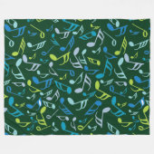 Farbenfrohe Musiknoten Fleece Blanket (Vorderseite (Horizontal))
