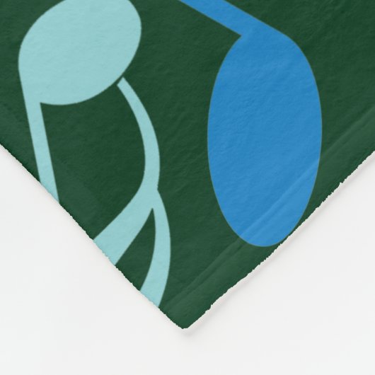 Farbenfrohe Musiknoten Fleece Blanket (Ecke)