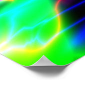 farbenfrohe Musiknoten neugierig in hellen Farben Poster (Ecke)