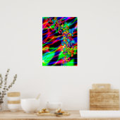 farbenfrohe Musiknoten neugierig in hellen Farben Poster (Küche)