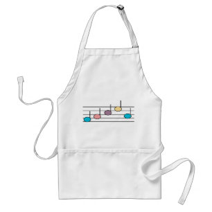 Farbenfrohe Musiknoten Pastell Modernes Muster Schürze