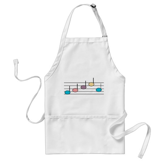 Farbenfrohe Musiknoten Pastell Modernes Muster Schürze (Vorne)