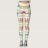 Farbenfrohe Musikszene Leggings Spring (Vorderseite)