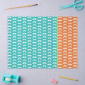 Farbenfrohe Mustache Stil Blau Gelb Orange Fun Seidenpapier (Basteln)
