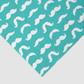 Farbenfrohe Mustache Stil Blau Gelb Orange Fun Seidenpapier (Detail)