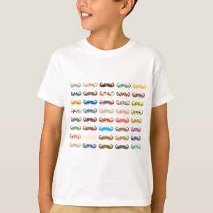 Farbenfrohe Mustaches T-Shirt