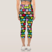 Farbenfrohe Muster Capri Leggings (Rückseite)