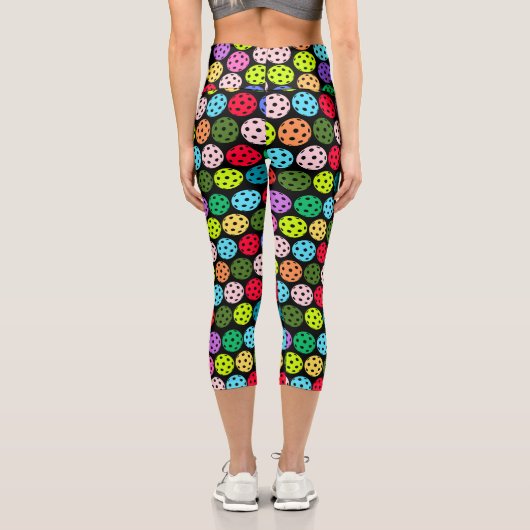 Farbenfrohe Muster Capri Leggings (Rückseite)