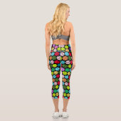 Farbenfrohe Muster Capri Leggings (Rückseite)