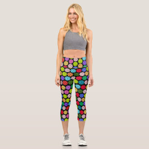 Farbenfrohe Muster Capri Leggings