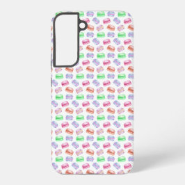 Farbenfrohe Muster Cookies Macarons Dessert Samsung Galaxy Hülle