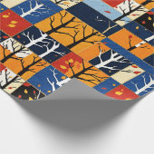 Farbenfrohe Muster der Baumstruktur im Herbst Geschenkpapier (Ecke)