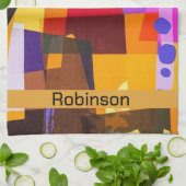 Farbenfrohe Muster der modernen Abstrakten Kunst Geschirrtuch (Gefaltet)