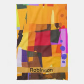 Farbenfrohe Muster der modernen Abstrakten Kunst Geschirrtuch (Vertikal)