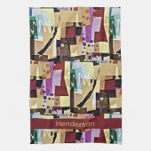 Farbenfrohe Muster der modernen Abstrakten Kunst Geschirrtuch (Vertikal)