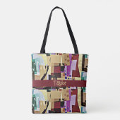 Farbenfrohe Muster der modernen Abstrakten Kunst Tasche (Rückseite)