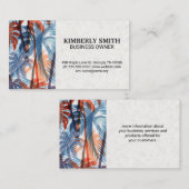 Farbenfrohe Muster der Palmen | Natürlich Visitenkarte (Vorne/Hinten)