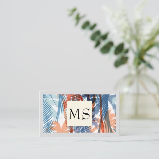 Farbenfrohe Muster der Palmen Visitenkarte (Stehend Vorderseite)