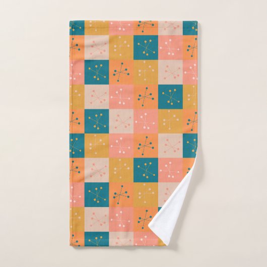 Farbenfrohe Muster des modernen Atommotif-Musters  Badhandtuch Set (Handtuch)