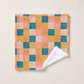 Farbenfrohe Muster des modernen Atommotif-Musters Badhandtuch Set (Waschlappen)