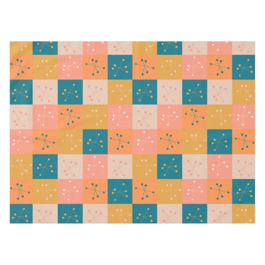 Farbenfrohe Muster des modernen Atommotif-Musters  Tischdecke (Vorderseite (Horizontal))