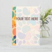 Farbenfrohe Muster Dog Paw Prints Ankündigung (Stehend Vorderseite)