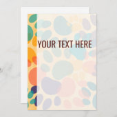 Farbenfrohe Muster Dog Paw Prints Ankündigung (Vorne/Hinten)