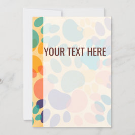 Farbenfrohe Muster Dog Paw Prints Ankündigung