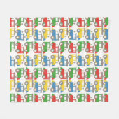 Farbenfrohe Muster Fleecedecke (Vorderseite (Horizontal))