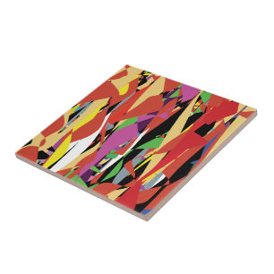 Farbenfrohe Muster Fliese